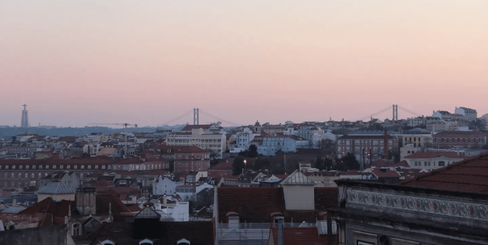imagem de lisboa com a ponte