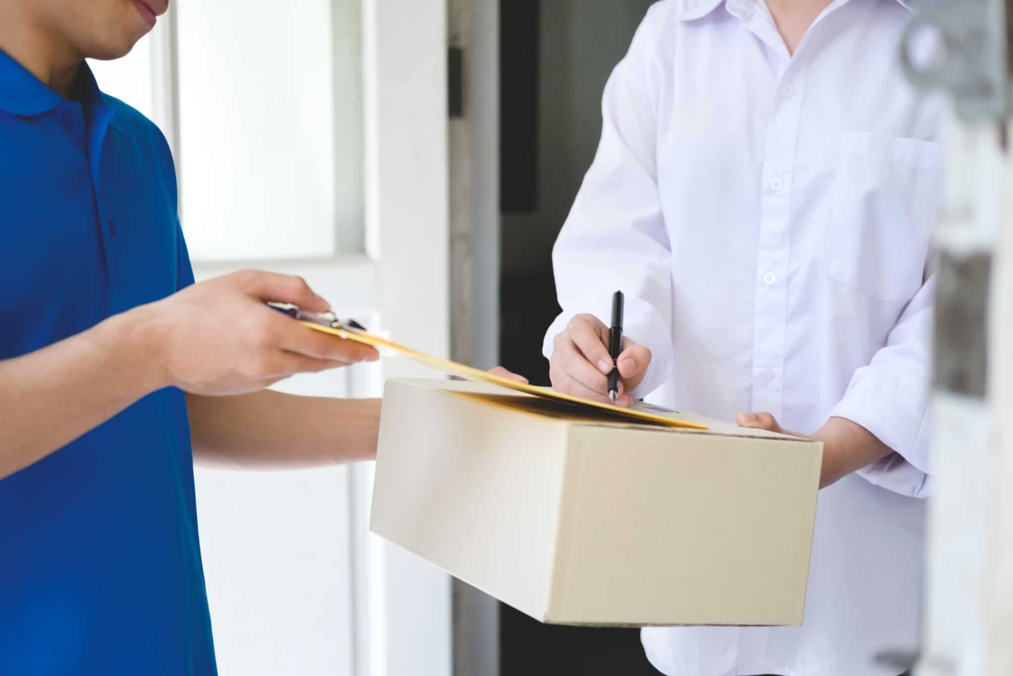 entrega de uma compra feita online